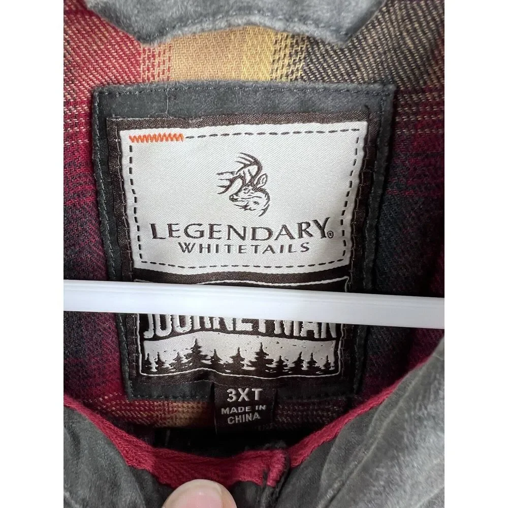 Legendary‎ Whitetails Journeyman Flannel Men's 3XT Canvas Shirt Jacket Shacket